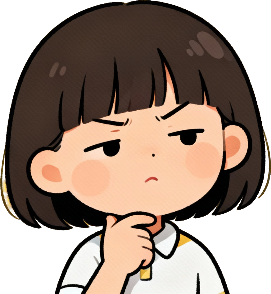 女孩思考